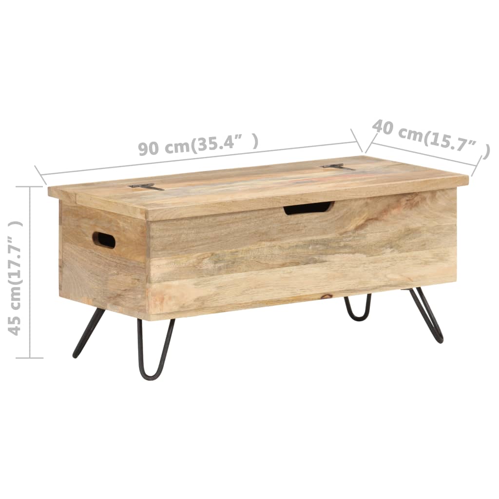 Chest 90x40x45 cm Solid Mango Wood- Storage Chests - HomeShopIreland - Home Shop Ireland - Storage Chests - Chest 90x40x45 cm Solid Mango Wood