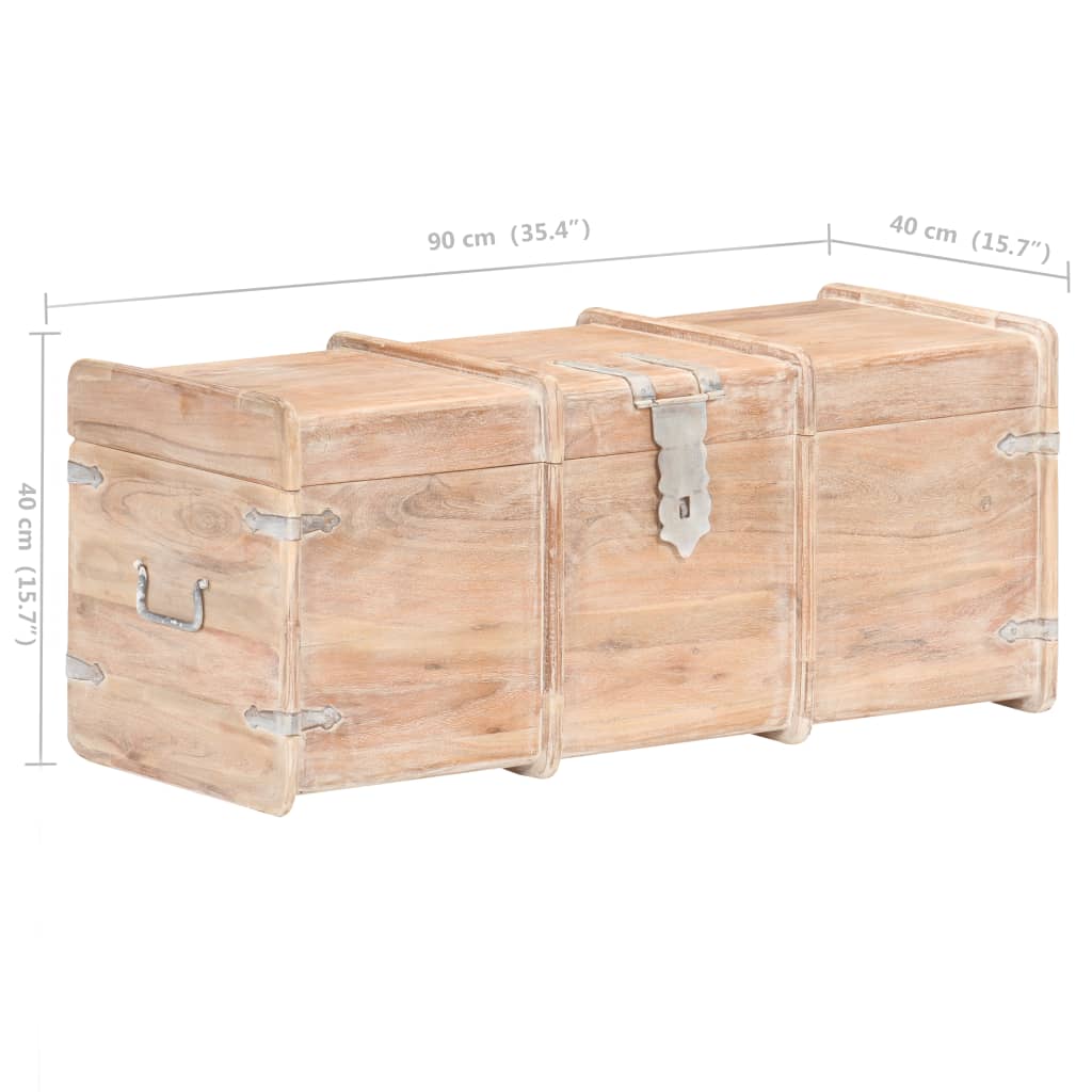 Storage Chest 90x40x40 cm Solid Acacia Wood- Storage Chests - HomeShopIreland - Home Shop Ireland - Storage Chests - Storage Chest 90x40x40 cm Solid Acacia Wood