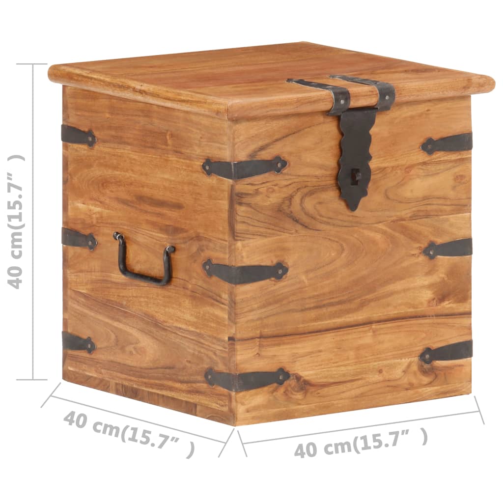 Chest 40x40x40 cm Solid Acacia Wood- Storage Chests - HomeShopIreland - Home Shop Ireland - Storage Chests - Chest 40x40x40 cm Solid Acacia Wood
