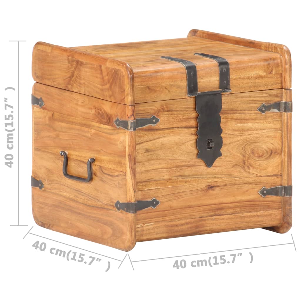 Chest 40x40x40 cm Solid Acacia Wood- Storage Chests - HomeShopIreland - Home Shop Ireland - Storage Chests - Chest 40x40x40 cm Solid Acacia Wood
