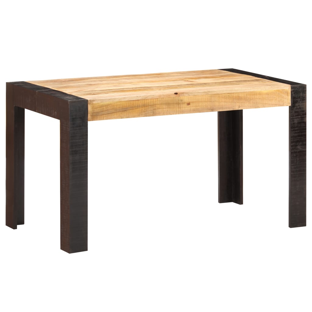 Dining Table 140x70x76 cm Solid Rough Mango Wood- Kitchen & Dining Room Tables - HomeShopIreland - Home Shop Ireland - Kitchen & Dining Room Tables - Dining Table 140x70x76 cm Solid Rough Mango Wood
