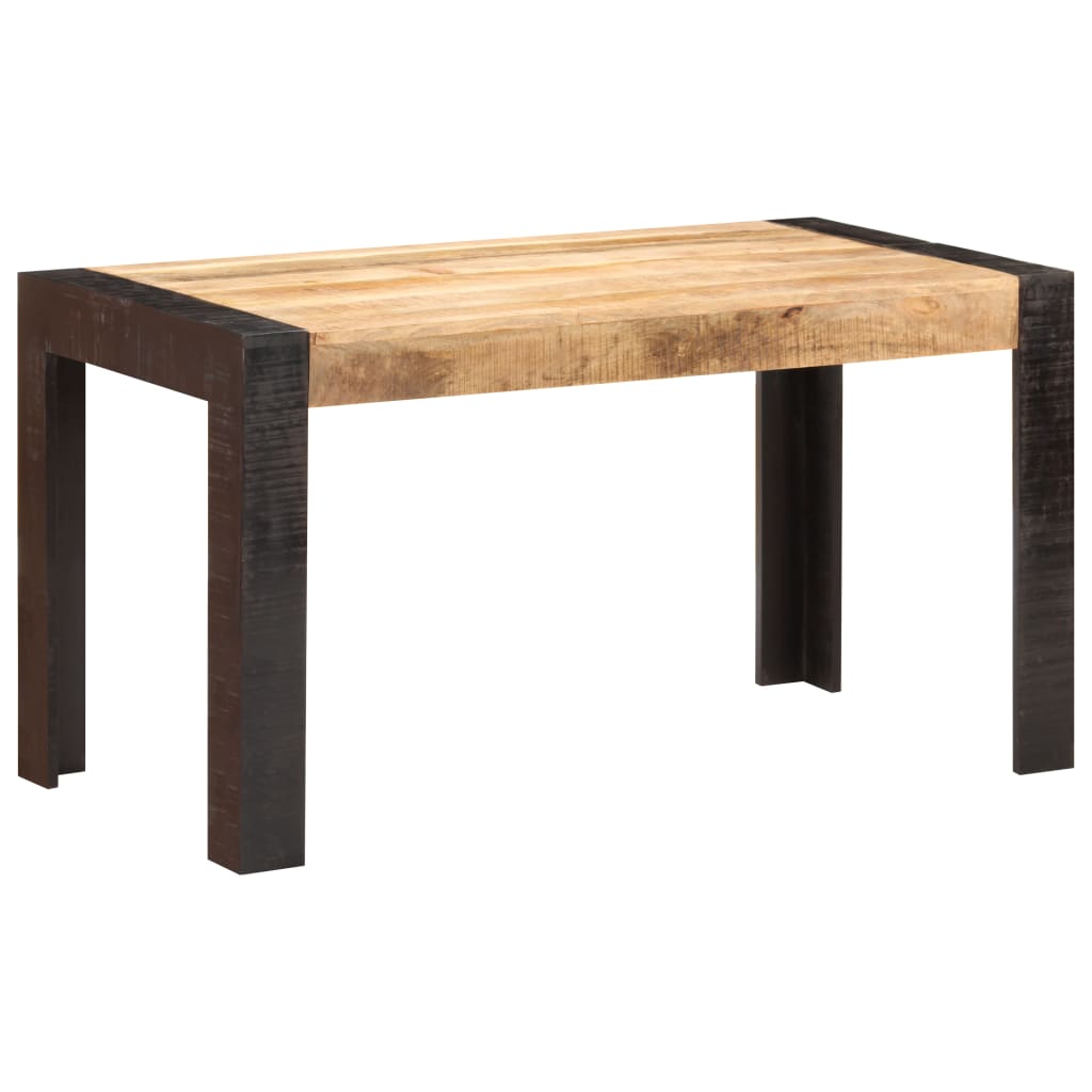 Dining Table 140x70x76 cm Solid Rough Mango Wood- Kitchen & Dining Room Tables - HomeShopIreland - Home Shop Ireland - Kitchen & Dining Room Tables - Dining Table 140x70x76 cm Solid Rough Mango Wood