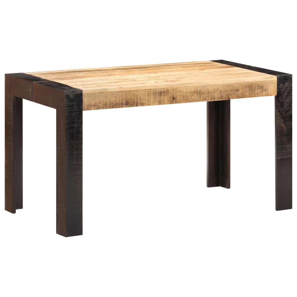 Dining Table 140x70x76 cm Solid Rough Mango Wood- Kitchen & Dining Room Tables - HomeShopIreland - Home Shop Ireland - Kitchen & Dining Room Tables - Dining Table 140x70x76 cm Solid Rough Mango Wood