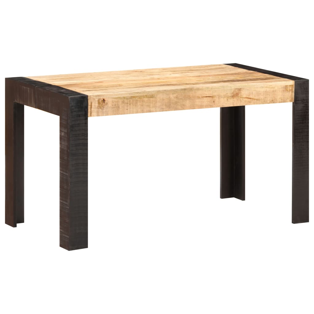 Dining Table 140x70x76 cm Solid Rough Mango Wood- Kitchen & Dining Room Tables - HomeShopIreland - Home Shop Ireland - Kitchen & Dining Room Tables - Dining Table 140x70x76 cm Solid Rough Mango Wood