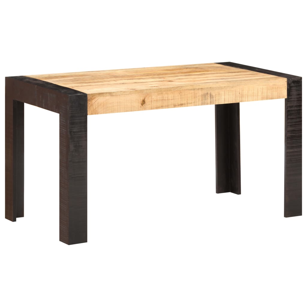 Dining Table 140x70x76 cm Solid Rough Mango Wood- Kitchen & Dining Room Tables - HomeShopIreland - Home Shop Ireland - Kitchen & Dining Room Tables - Dining Table 140x70x76 cm Solid Rough Mango Wood