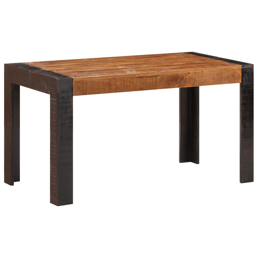 Dining Table 140x70x76 cm Solid Rough Mango Wood- Kitchen & Dining Room Tables - HomeShopIreland - Home Shop Ireland - Kitchen & Dining Room Tables - Dining Table 140x70x76 cm Solid Rough Mango Wood