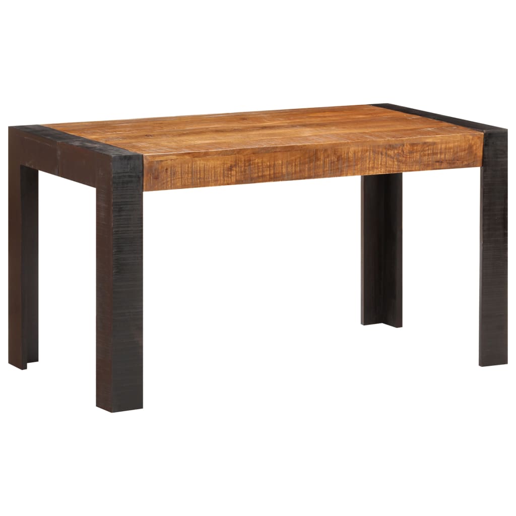 Dining Table 140x70x76 cm Solid Rough Mango Wood- Kitchen & Dining Room Tables - HomeShopIreland - Home Shop Ireland - Kitchen & Dining Room Tables - Dining Table 140x70x76 cm Solid Rough Mango Wood