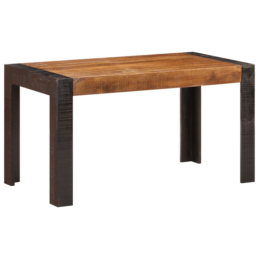 Dining Table 140x70x76 cm Solid Rough Mango Wood- Kitchen & Dining Room Tables - HomeShopIreland - Home Shop Ireland - Kitchen & Dining Room Tables - Dining Table 140x70x76 cm Solid Rough Mango Wood
