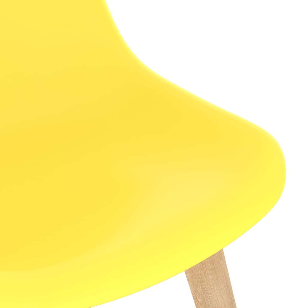 Dining Chairs 6 pcs Yellow Plastic- Kitchen & Dining Room Chairs - HomeShopIreland - Home Shop Ireland - Kitchen & Dining Room Chairs - Dining Chairs 6 pcs Yellow Plastic