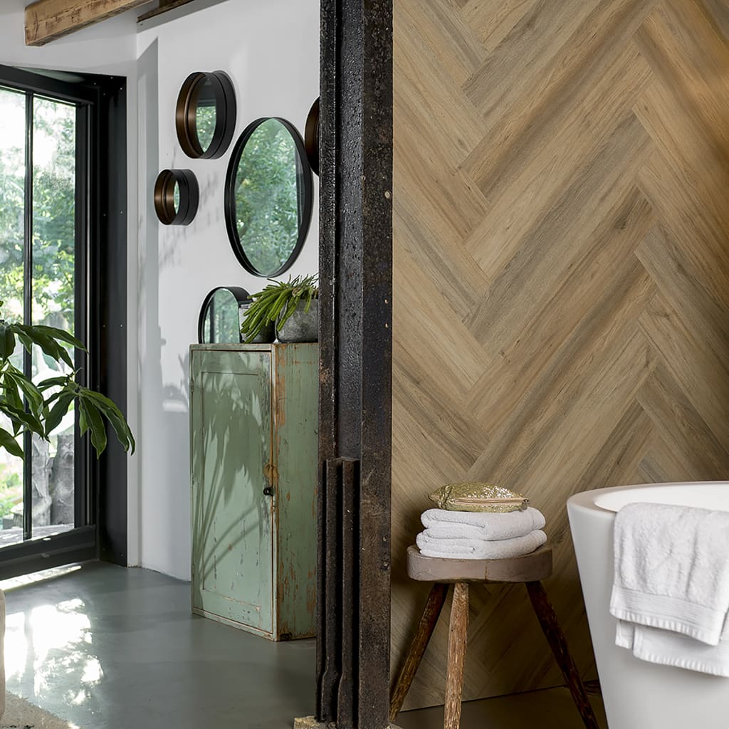 WallArt Wood Look Planks Natural Oak Latte Brown- Wall Panelling - HomeShopIreland - WallArt - Wall Panelling - WallArt Wood Look Planks Natural Oak Latte Brown