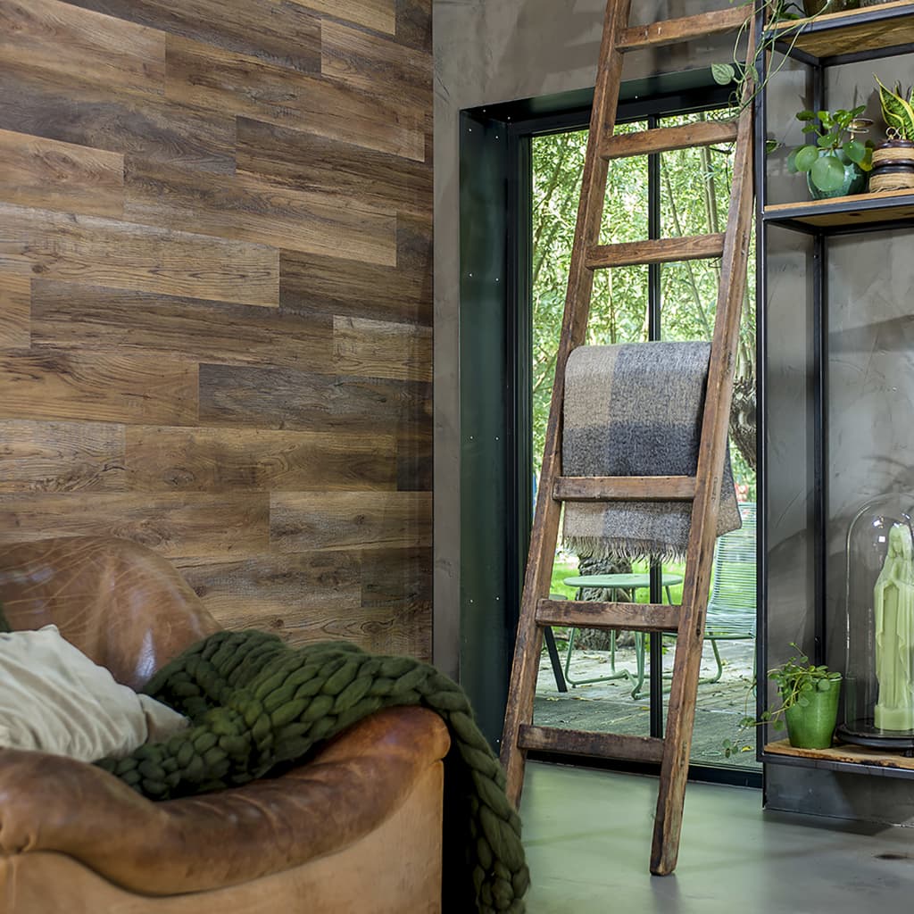WallArt Wood Look Planks Barnwood Oak Umber Brown- Wall Panelling - HomeShopIreland - WallArt - Wall Panelling - WallArt Wood Look Planks Barnwood Oak Umber Brown