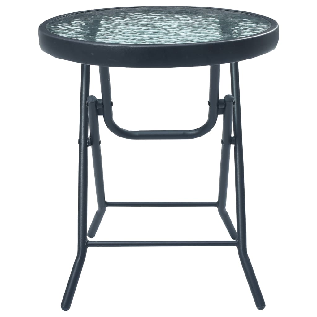 3 Piece Bistro Set Grey Steel- Outdoor Furniture Sets - HomeShopIreland - Home Shop Ireland - Outdoor Furniture Sets - 3 Piece Bistro Set Grey Steel