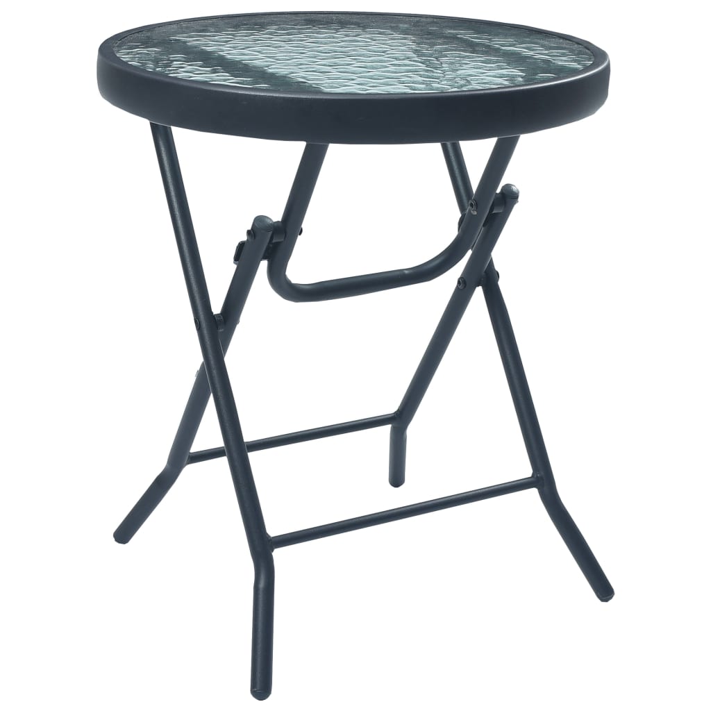 3 Piece Bistro Set Grey Steel- Outdoor Furniture Sets - HomeShopIreland - Home Shop Ireland - Outdoor Furniture Sets - 3 Piece Bistro Set Grey Steel
