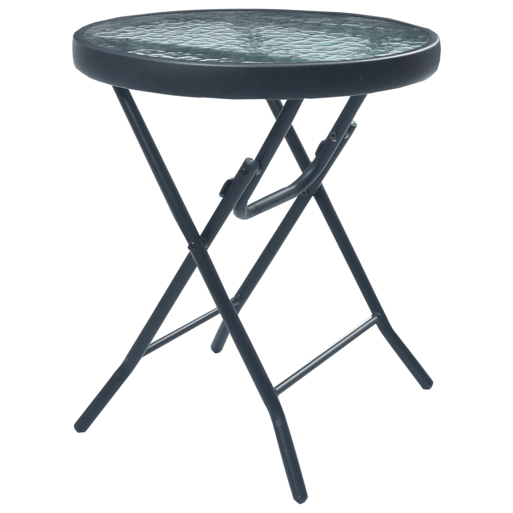 3 Piece Bistro Set Grey Steel- Outdoor Furniture Sets - HomeShopIreland - Home Shop Ireland - Outdoor Furniture Sets - 3 Piece Bistro Set Grey Steel