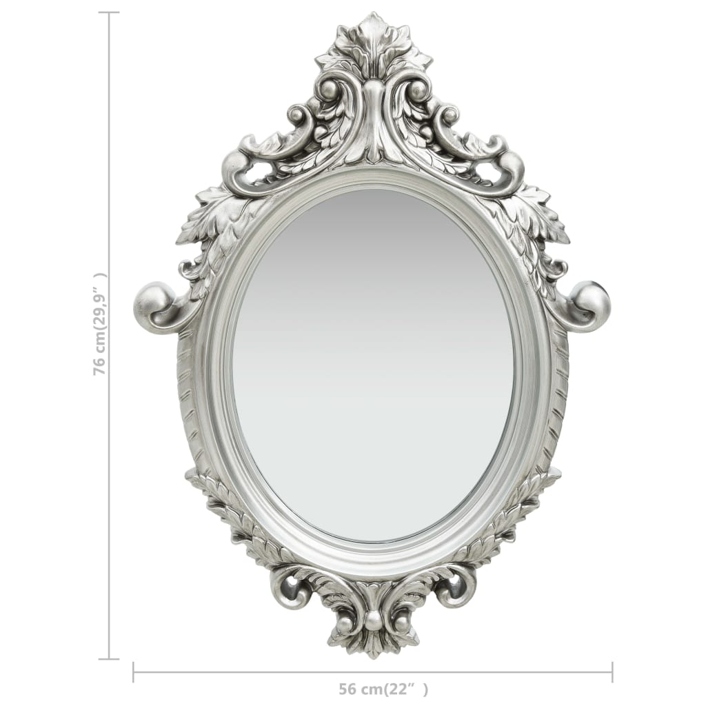 Wall Mirror Castle Style 56x76 cm Silver- Mirrors - HomeShopIreland - Home Shop Ireland - Mirrors - Wall Mirror Castle Style 56x76 cm Silver