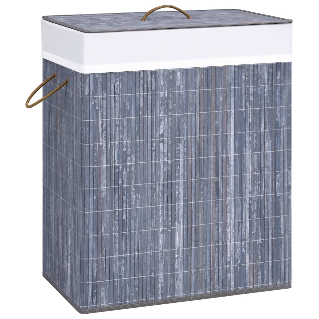 Bamboo Laundry Basket Grey 100 L- Laundry Baskets - HomeShopIreland - Home Shop Ireland - Laundry Baskets - Bamboo Laundry Basket Grey 100 L