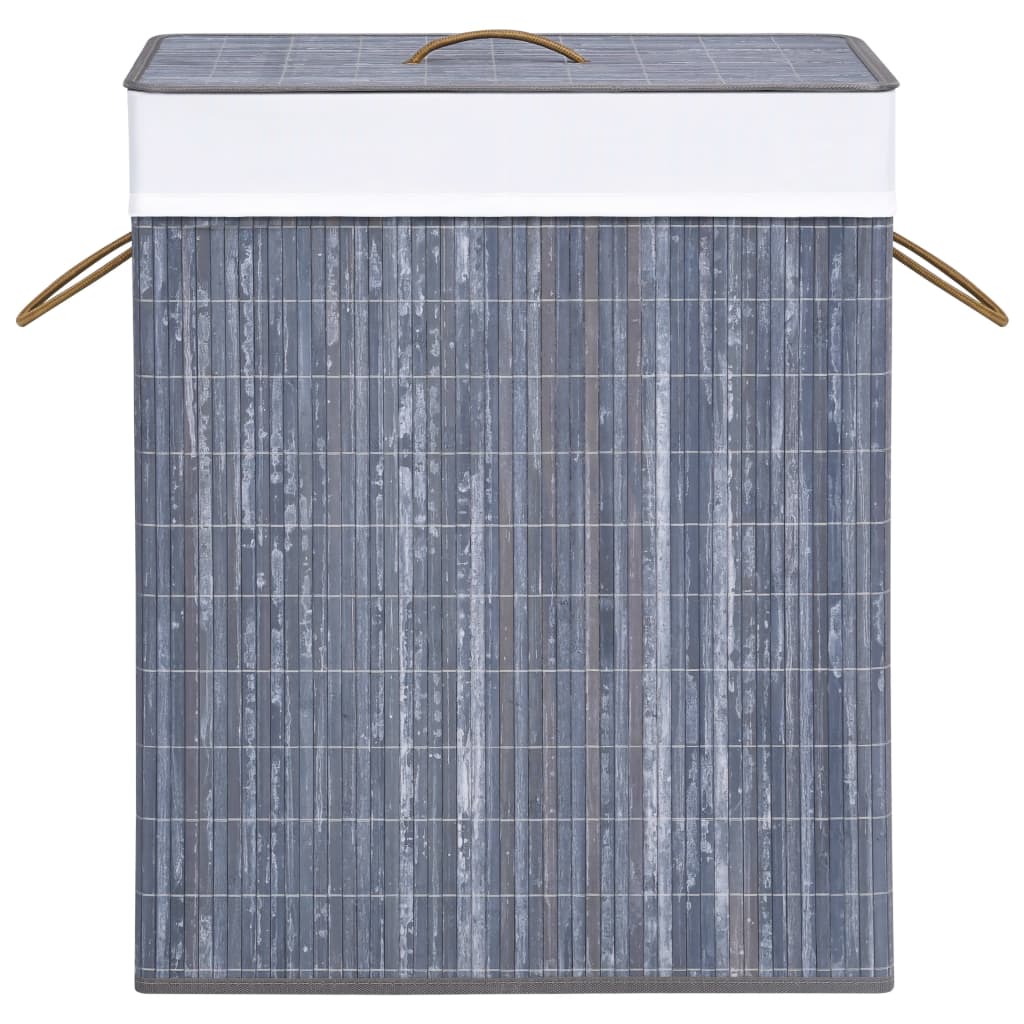 Bamboo Laundry Basket Grey 100 L- Laundry Baskets - HomeShopIreland - Home Shop Ireland - Laundry Baskets - Bamboo Laundry Basket Grey 100 L