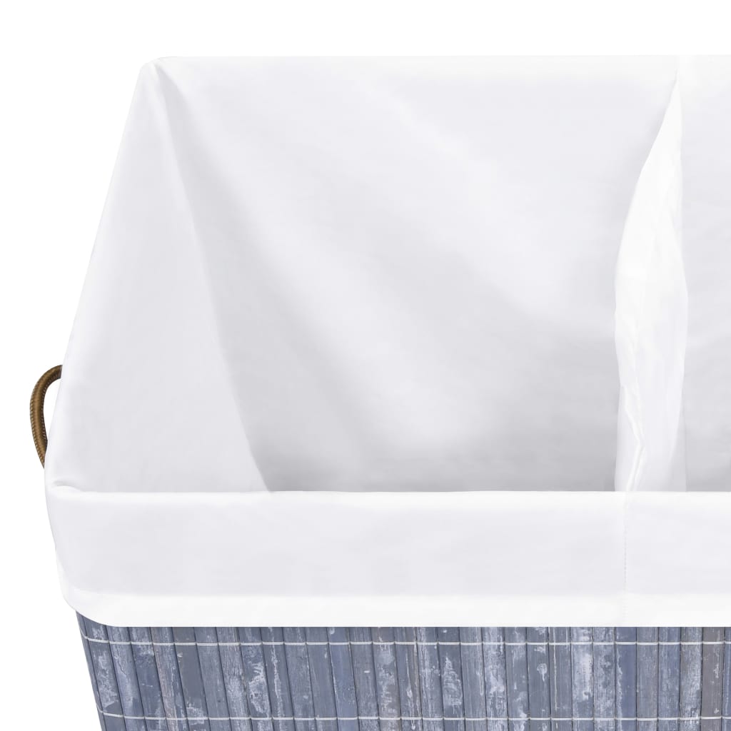 Bamboo Laundry Basket Grey 100 L- Laundry Baskets - HomeShopIreland - Home Shop Ireland - Laundry Baskets - Bamboo Laundry Basket Grey 100 L