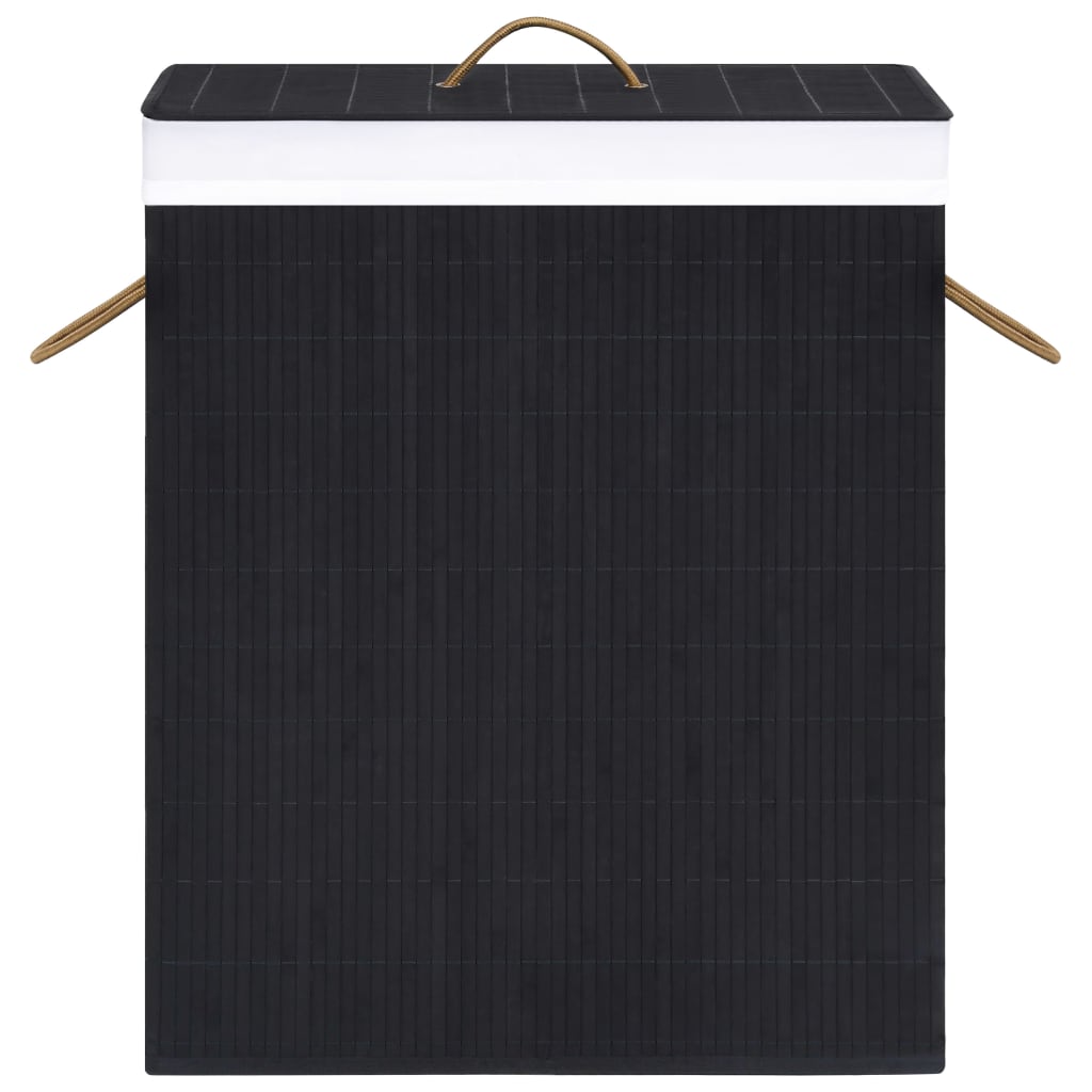 Bamboo Laundry Basket Black 83 L- Laundry Baskets - HomeShopIreland - Home Shop Ireland - Laundry Baskets - Bamboo Laundry Basket Black 83 L