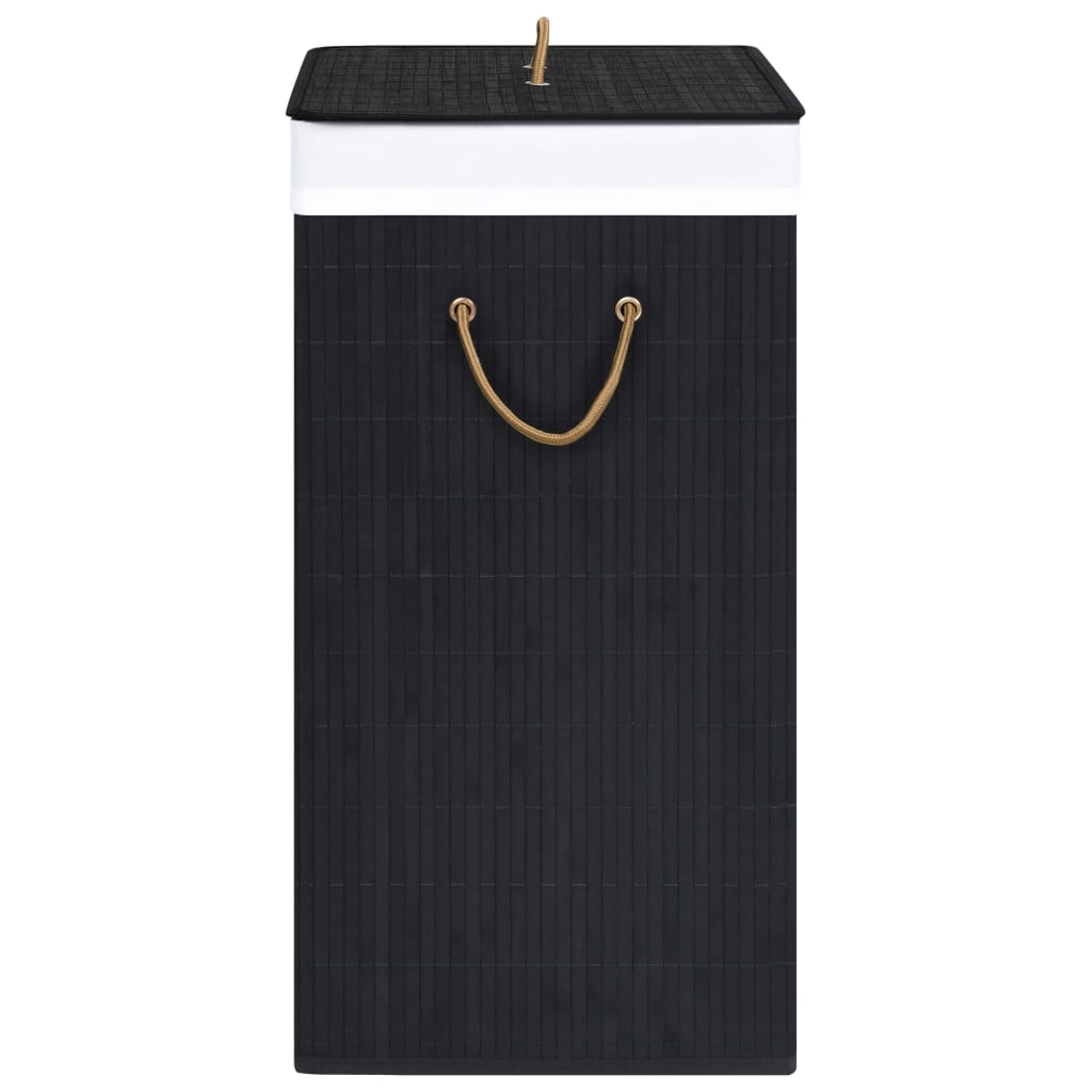Bamboo Laundry Basket Black 83 L- Laundry Baskets - HomeShopIreland - Home Shop Ireland - Laundry Baskets - Bamboo Laundry Basket Black 83 L