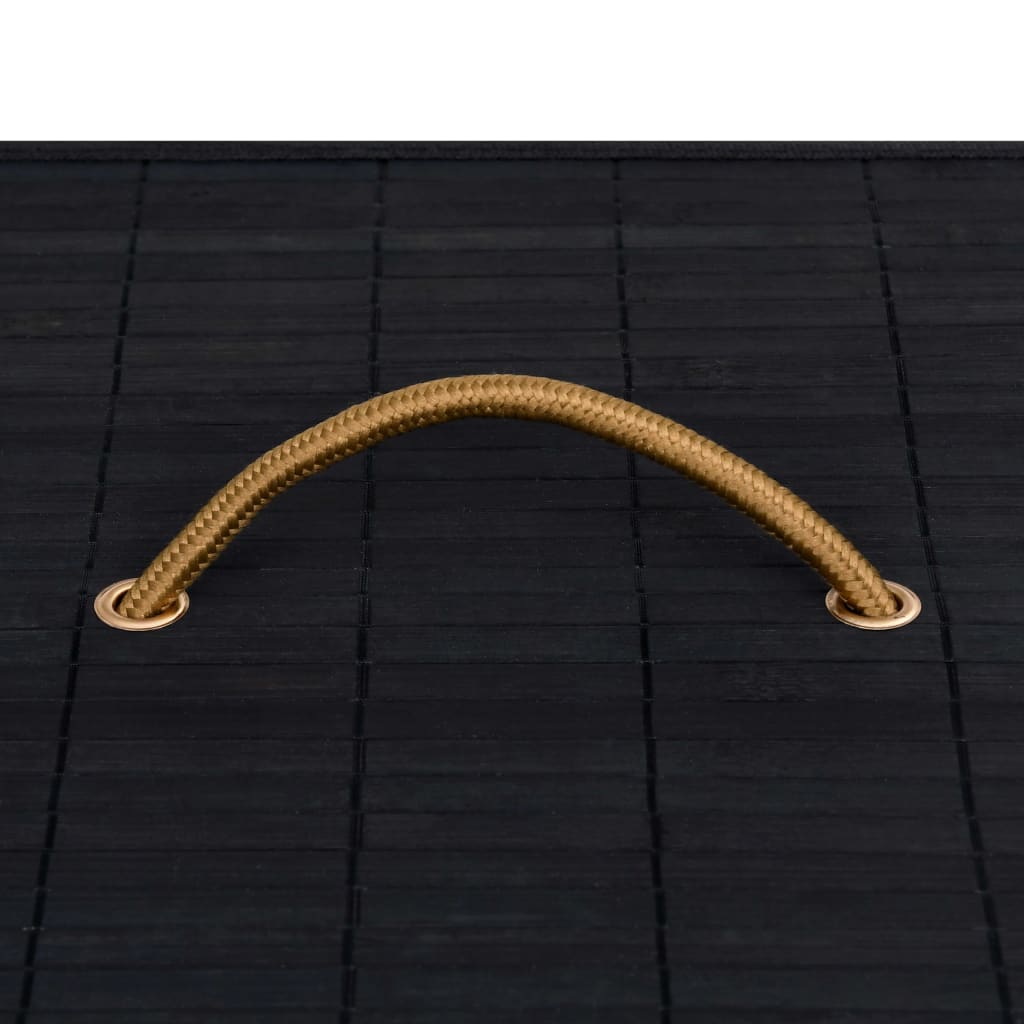 Bamboo Laundry Basket Black 83 L- Laundry Baskets - HomeShopIreland - Home Shop Ireland - Laundry Baskets - Bamboo Laundry Basket Black 83 L