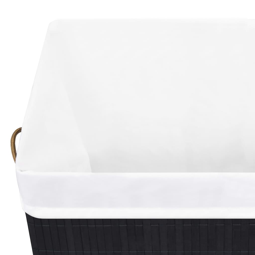 Bamboo Laundry Basket Black 83 L- Laundry Baskets - HomeShopIreland - Home Shop Ireland - Laundry Baskets - Bamboo Laundry Basket Black 83 L