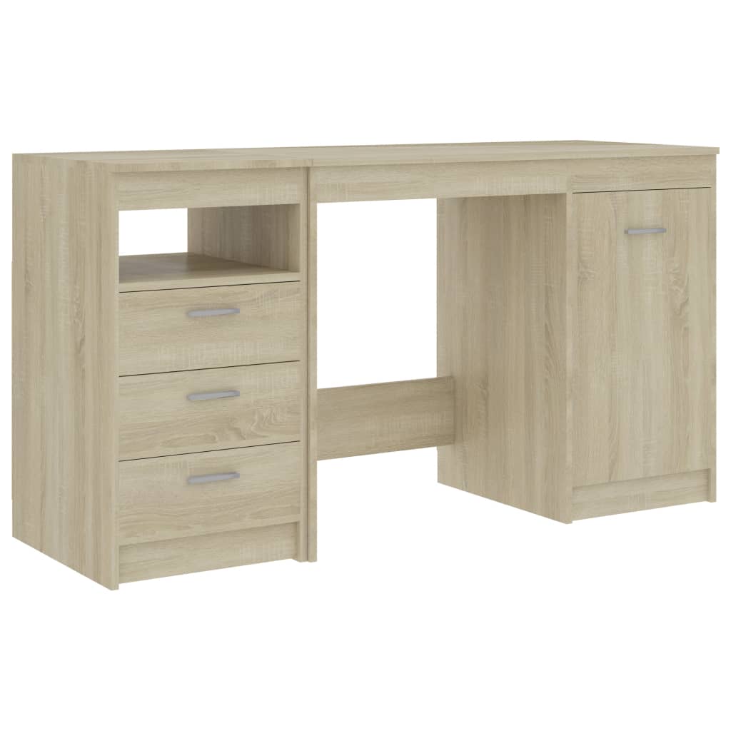 Desk Sonoma Oak 140x50x76 cm Chipboard- Desks - HomeShopIreland - Home Shop Ireland - Desks - Desk Sonoma Oak 140x50x76 cm Chipboard