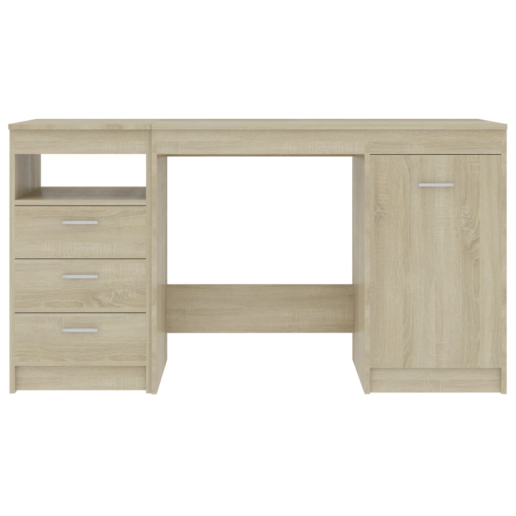 Desk Sonoma Oak 140x50x76 cm Chipboard- Desks - HomeShopIreland - Home Shop Ireland - Desks - Desk Sonoma Oak 140x50x76 cm Chipboard
