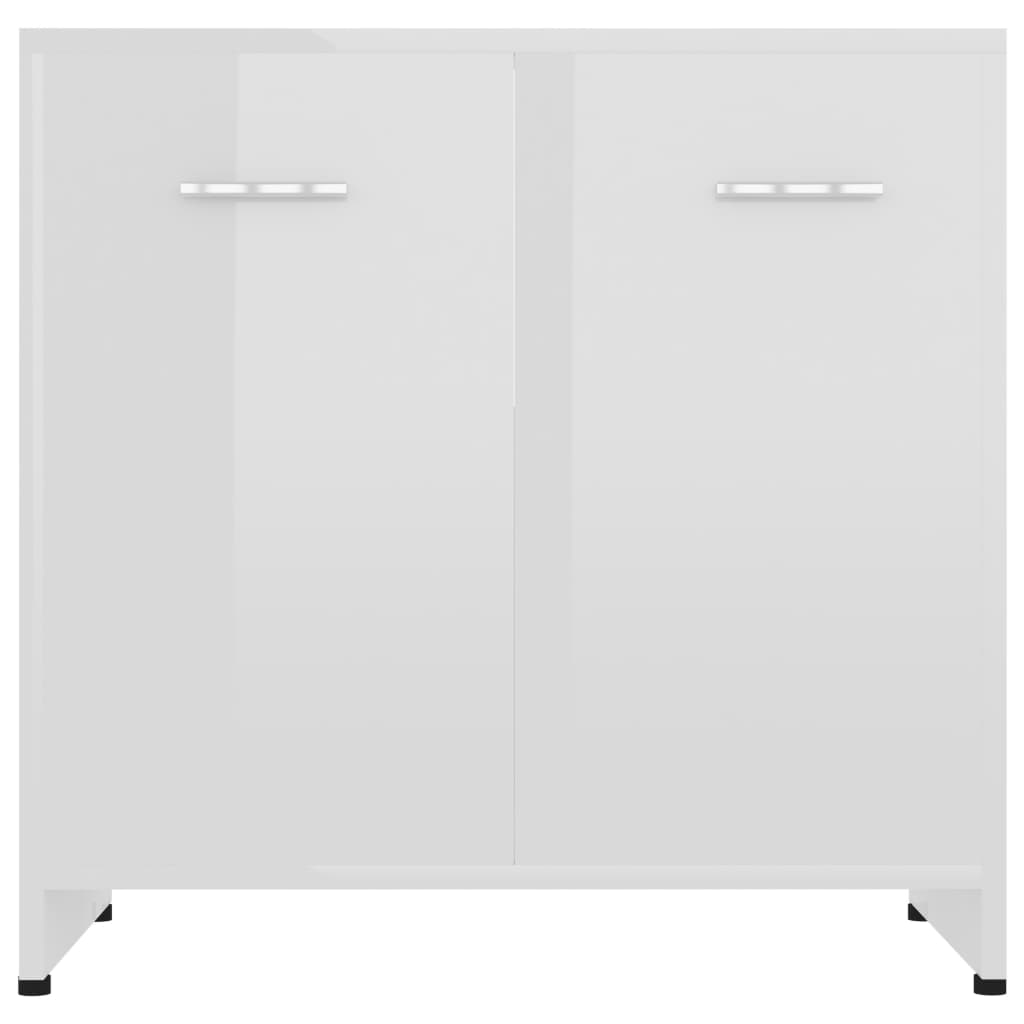 Bathroom Cabinet High Gloss White 60x33x58 cm Chipboard- Bathroom Furniture Sets - HomeShopIreland - Home Shop Ireland - Bathroom Furniture Sets - Bathroom Cabinet High Gloss White 60x33x58 cm Chipboard