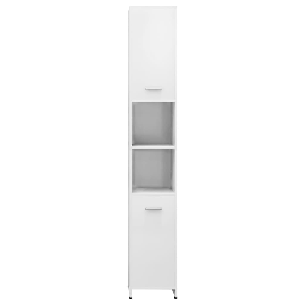 Bathroom Cabinet High Gloss White 30x30x183.5 cm Chipboard- Bathroom Furniture Sets - HomeShopIreland - Home Shop Ireland - Bathroom Furniture Sets - Bathroom Cabinet High Gloss White 30x30x183.5 cm Chipboard