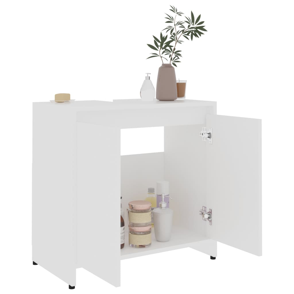 Bathroom Cabinet White 60x33x58 cm Chipboard- Bathroom Furniture Sets - HomeShopIreland - Home Shop Ireland - Bathroom Furniture Sets - Bathroom Cabinet White 60x33x58 cm Chipboard