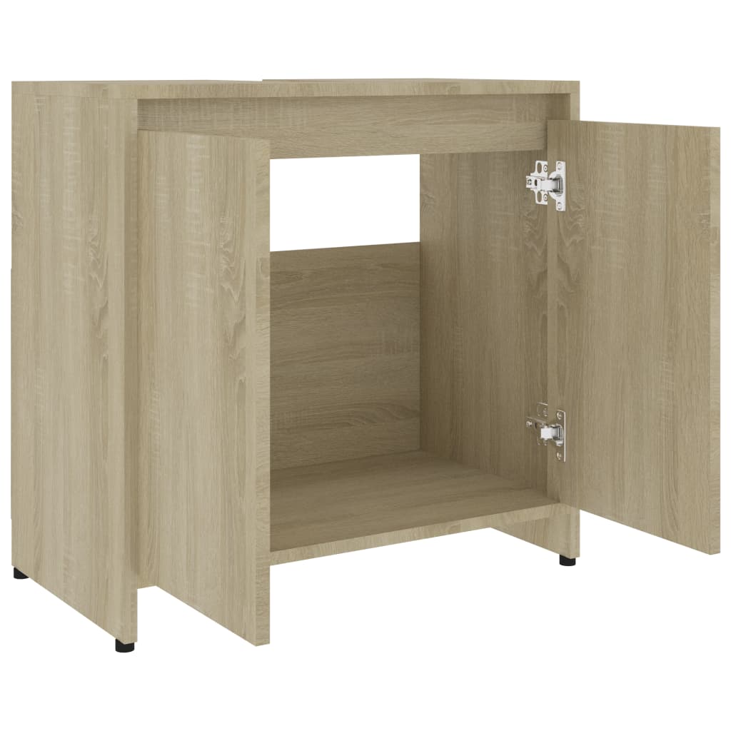 Bathroom Cabinet Sonoma Oak 60x33x58 cm Chipboard- Bathroom Furniture Sets - HomeShopIreland - Home Shop Ireland - Bathroom Furniture Sets - Bathroom Cabinet Sonoma Oak 60x33x58 cm Chipboard