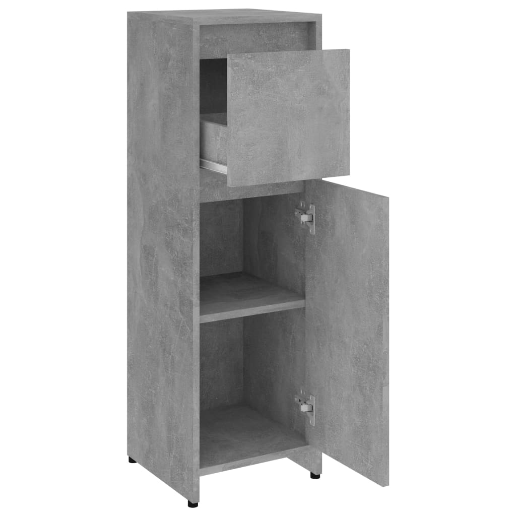 Bathroom Cabinet Concrete Grey 30x30x95 cm Chipboard- Bathroom Furniture Sets - HomeShopIreland - Home Shop Ireland - Bathroom Furniture Sets - Bathroom Cabinet Concrete Grey 30x30x95 cm Chipboard