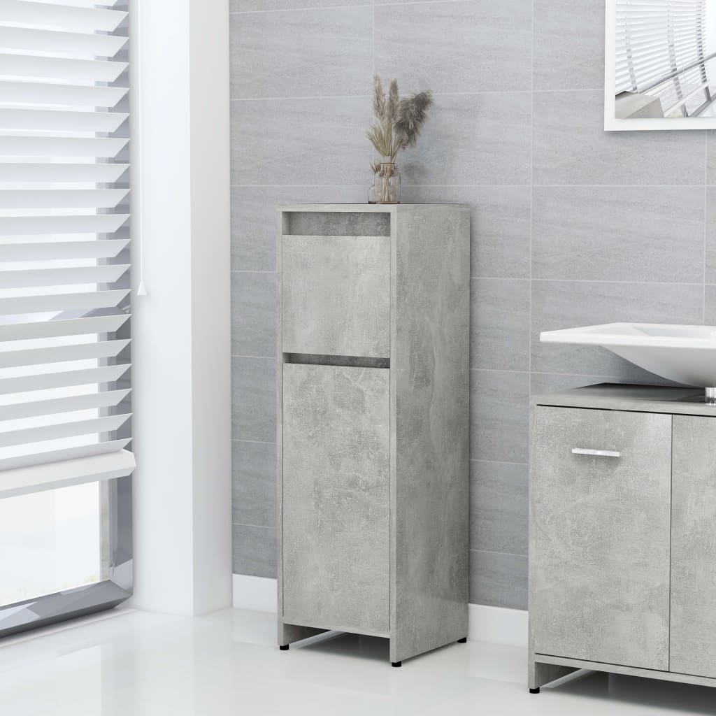 Bathroom Cabinet Concrete Grey 30x30x95 cm Chipboard- Bathroom Furniture Sets - HomeShopIreland - Home Shop Ireland - Bathroom Furniture Sets - Bathroom Cabinet Concrete Grey 30x30x95 cm Chipboard