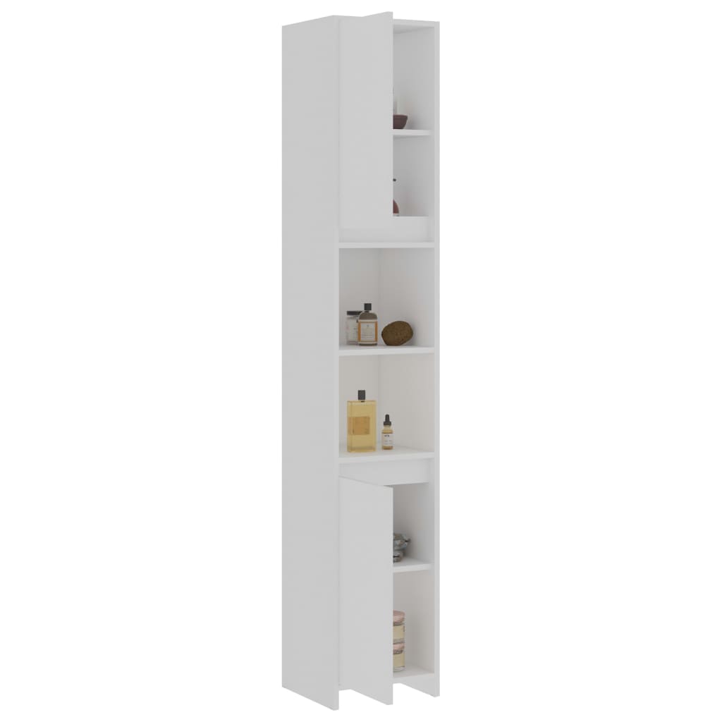 Bathroom Cabinet White 30x30x183.5 cm Chipboard- Bathroom Furniture Sets - HomeShopIreland - Home Shop Ireland - Bathroom Furniture Sets - Bathroom Cabinet White 30x30x183.5 cm Chipboard