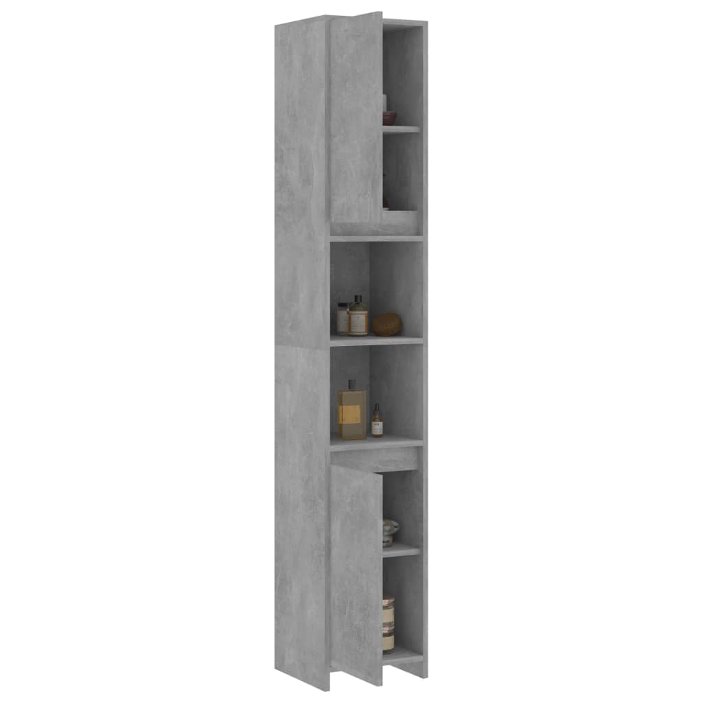 Bathroom Cabinet Concrete Grey 30x30x183.5 cm Chipboard- Bathroom Furniture Sets - HomeShopIreland - Home Shop Ireland - Bathroom Furniture Sets - Bathroom Cabinet Concrete Grey 30x30x183.5 cm Chipboard