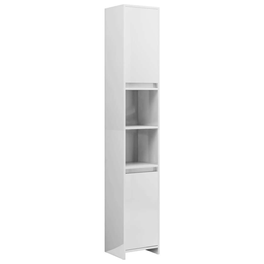 Bathroom Cabinet High Gloss White 30x30x183.5 cm Chipboard- Bathroom Furniture Sets - HomeShopIreland - Home Shop Ireland - Bathroom Furniture Sets - Bathroom Cabinet High Gloss White 30x30x183.5 cm Chipboard