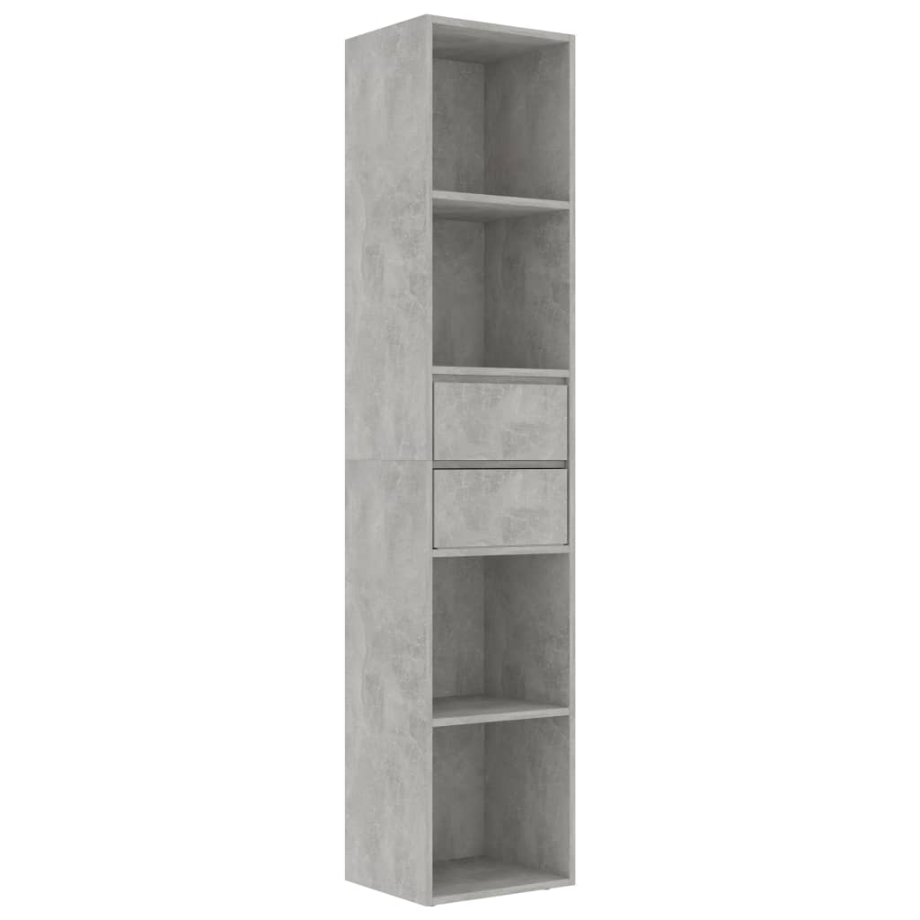 Book Cabinet Concrete Grey 36x30x171 cm Chipboard- Bookcases & Standing Shelves - HomeShopIreland - Home Shop Ireland - Bookcases & Standing Shelves - Book Cabinet Concrete Grey 36x30x171 cm Chipboard