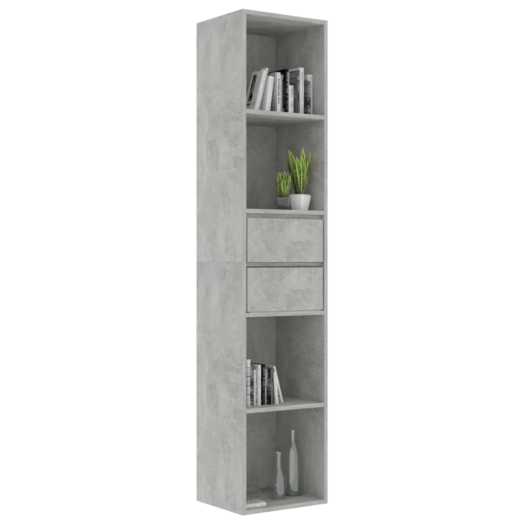 Book Cabinet Concrete Grey 36x30x171 cm Chipboard- Bookcases & Standing Shelves - HomeShopIreland - Home Shop Ireland - Bookcases & Standing Shelves - Book Cabinet Concrete Grey 36x30x171 cm Chipboard