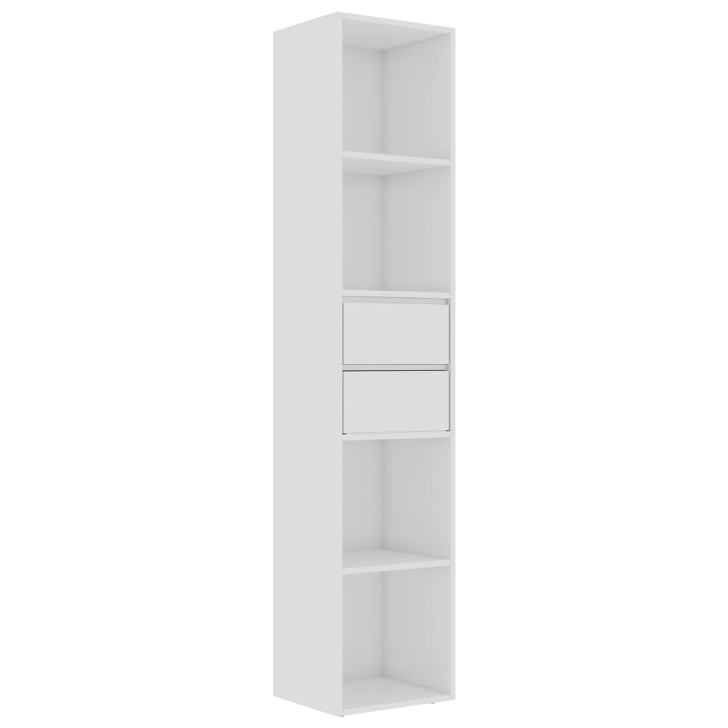 Book Cabinet High Gloss White 36x30x171 cm Chipboard- Bookcases & Standing Shelves - HomeShopIreland - Home Shop Ireland - Bookcases & Standing Shelves - Book Cabinet High Gloss White 36x30x171 cm Chipboard