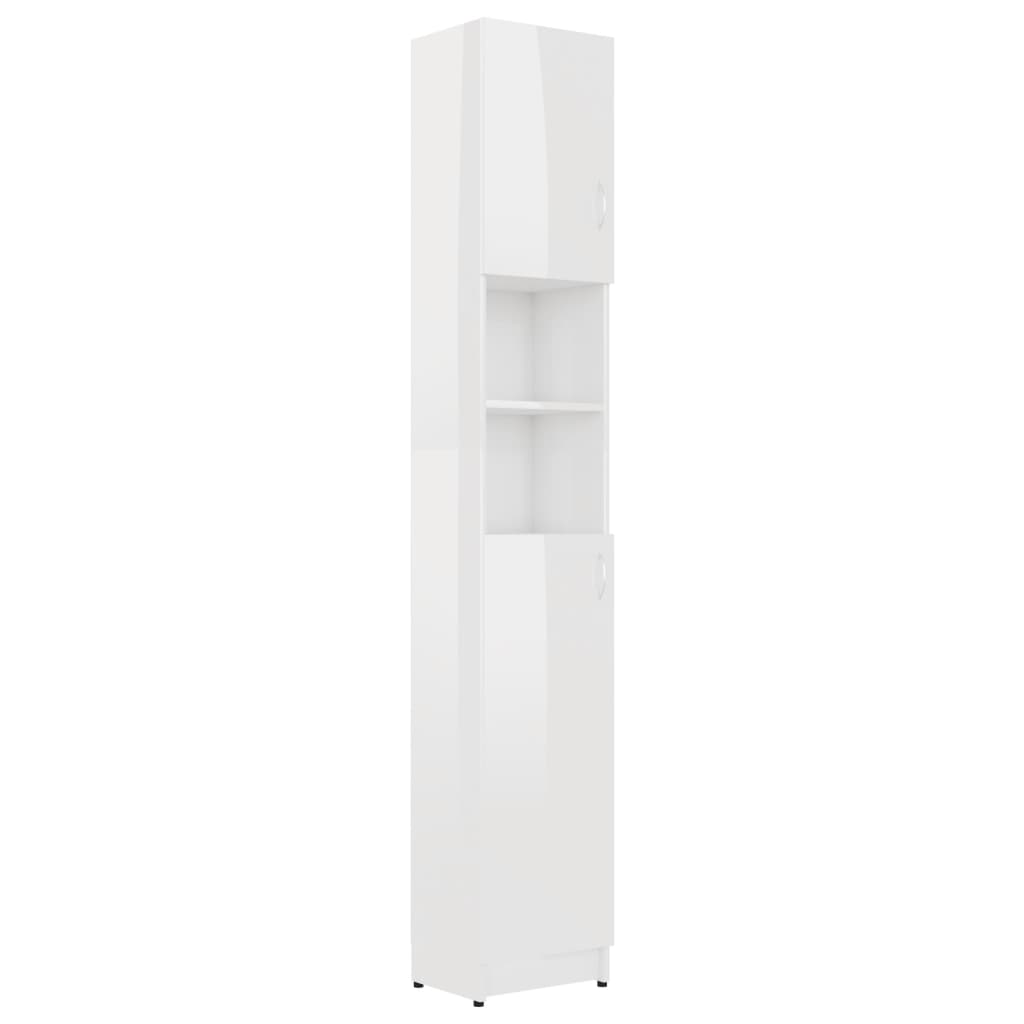 Bathroom Cabinet High Gloss White 32x25.5x190 cm Chipboard- Bathroom Furniture Sets - HomeShopIreland - Home Shop Ireland - Bathroom Furniture Sets - Bathroom Cabinet High Gloss White 32x25.5x190 cm Chipboard