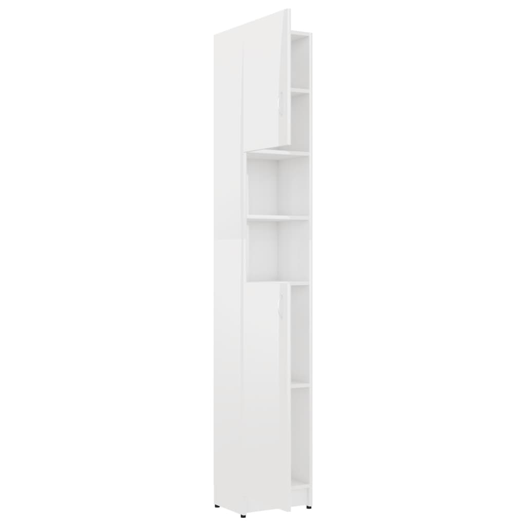 Bathroom Cabinet High Gloss White 32x25.5x190 cm Chipboard- Bathroom Furniture Sets - HomeShopIreland - Home Shop Ireland - Bathroom Furniture Sets - Bathroom Cabinet High Gloss White 32x25.5x190 cm Chipboard