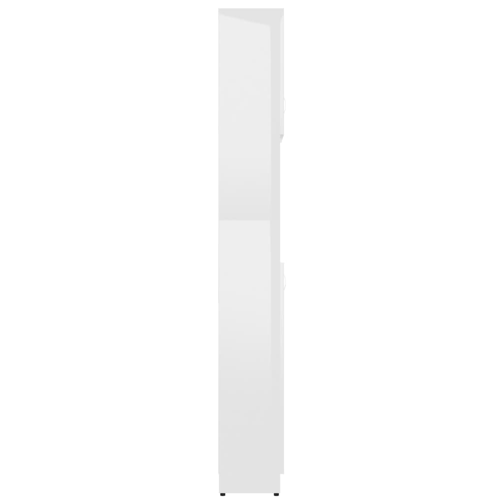 Bathroom Cabinet High Gloss White 32x25.5x190 cm Chipboard- Bathroom Furniture Sets - HomeShopIreland - Home Shop Ireland - Bathroom Furniture Sets - Bathroom Cabinet High Gloss White 32x25.5x190 cm Chipboard