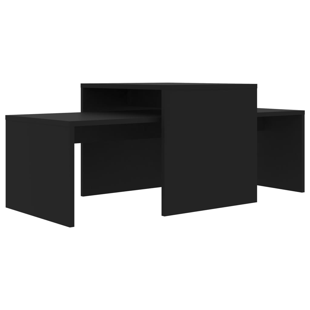 Coffee Table Set Black 100x48x40 cm Chipboard- Coffee Tables - HomeShopIreland - Home Shop Ireland - Coffee Tables - Coffee Table Set Black 100x48x40 cm Chipboard