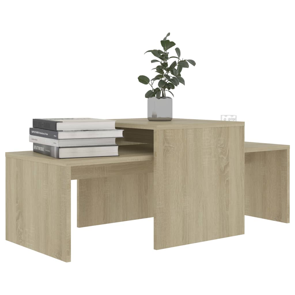 Coffee Table Set Sonoma Oak 100x48x40 cm Chipboard- Coffee Tables - HomeShopIreland - Home Shop Ireland - Coffee Tables - Coffee Table Set Sonoma Oak 100x48x40 cm Chipboard
