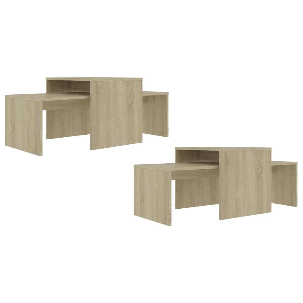 Coffee Table Set Sonoma Oak 100x48x40 cm Chipboard- Coffee Tables - HomeShopIreland - Home Shop Ireland - Coffee Tables - Coffee Table Set Sonoma Oak 100x48x40 cm Chipboard
