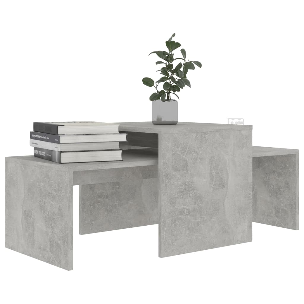 Coffee Table Set Concrete Grey 100x48x40 cm Chipboard- Coffee Tables - HomeShopIreland - Home Shop Ireland - Coffee Tables - Coffee Table Set Concrete Grey 100x48x40 cm Chipboard