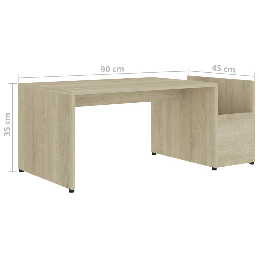 Coffee Table Sonoma Oak 90x45x35 cm Chipboard- Coffee Tables - HomeShopIreland - Home Shop Ireland - Coffee Tables - Coffee Table Sonoma Oak 90x45x35 cm Chipboard