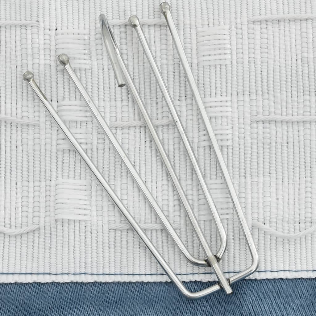 Linen-Look Blackout Curtains with Hooks Blue 290x245 cm- Curtains & Drapes - HomeShopIreland - Home Shop Ireland - Curtains & Drapes - Linen-Look Blackout Curtains with Hooks Blue 290x245 cm