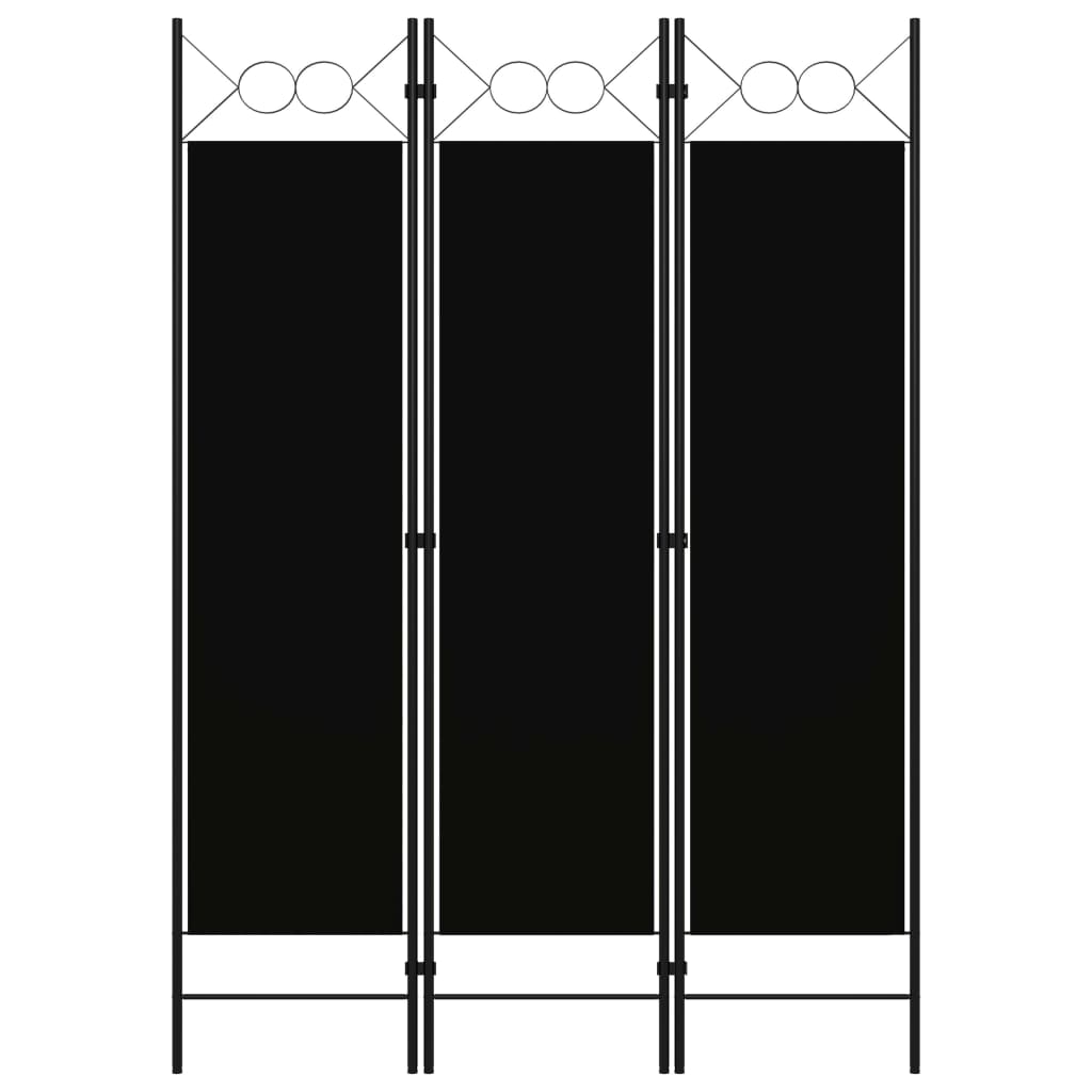 3-Panel Room Divider Black 120x180 cm- Room Dividers - HomeShopIreland - Home Shop Ireland - Room Dividers - 3-Panel Room Divider Black 120x180 cm